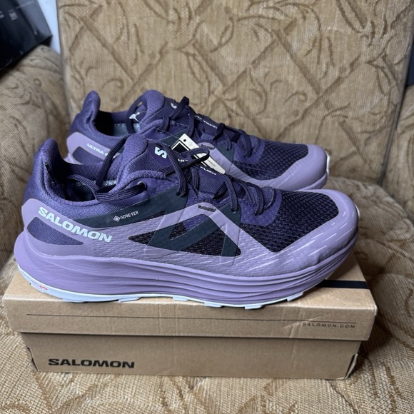 Salomon Ultra Flow Gore-Tex Women's Size 10.5 Sneakers Running Shoes Purple NWT! - Picture 4 of 8